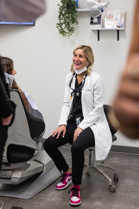 Doctor examining a patient
