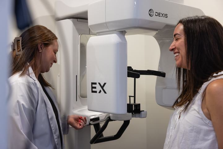 Patient getting a 3D X-ray scan