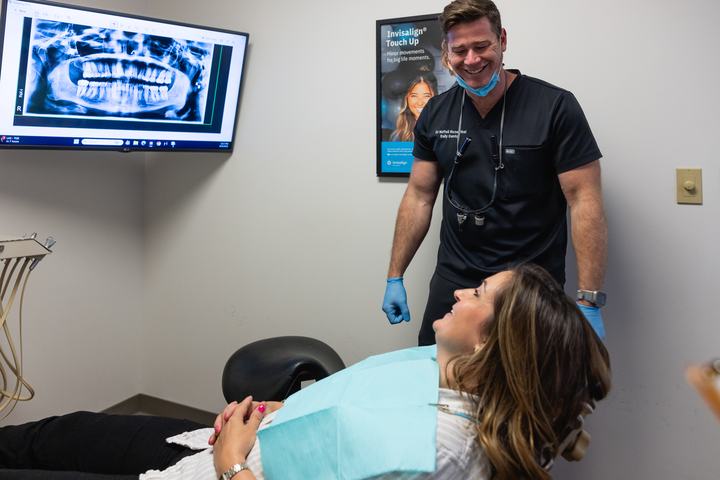 Doctor visiting with a patient