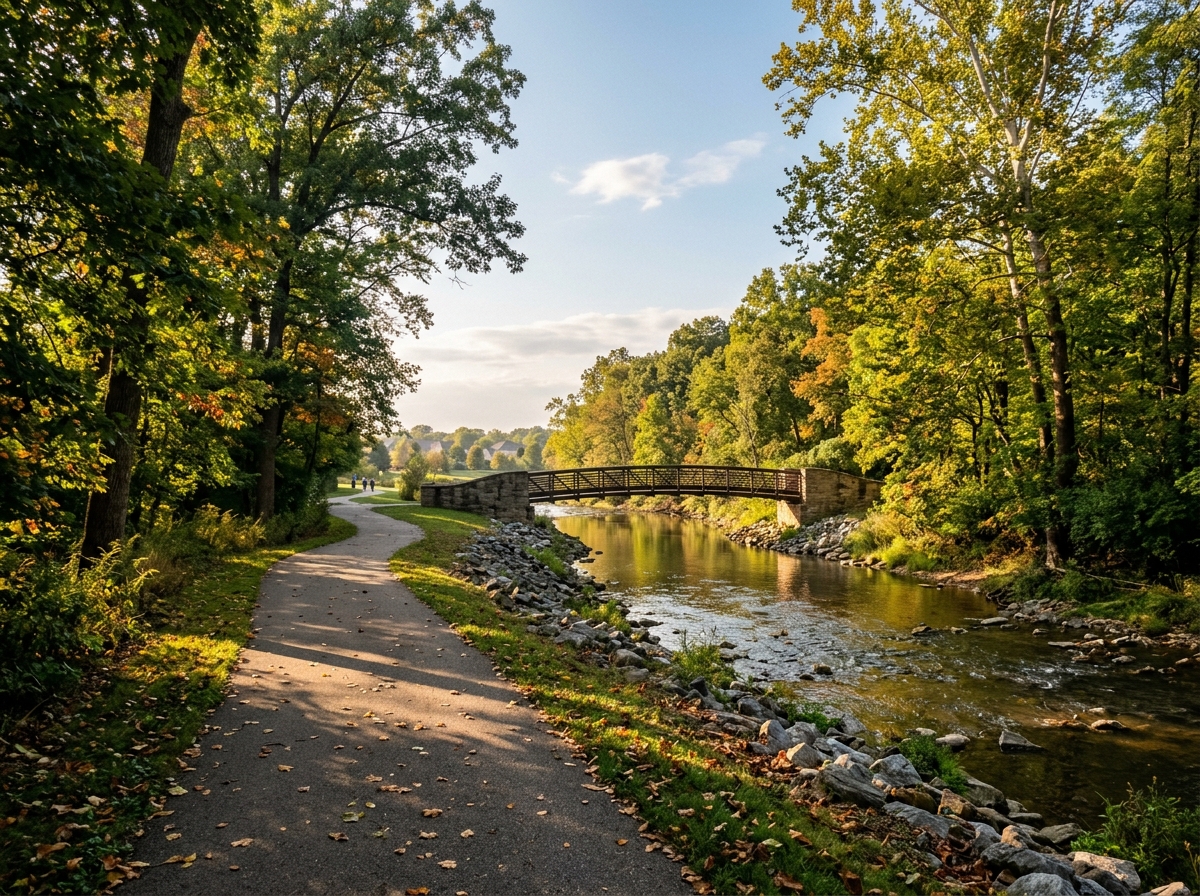 A bridge over Big Walnut Creek in Gahanna, Ohio
