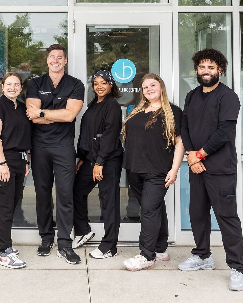 The daily DENTAL & bracesbar Grove City team outside the Buckeye Parkway office